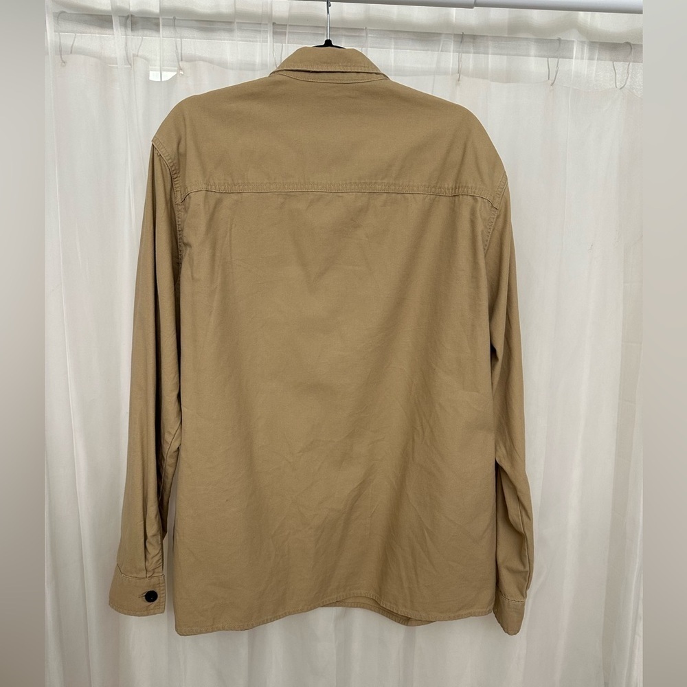 Men’s RSQ SZ L Tan Button Down Long Sleeved Shirt Gently Worn - Picture 5 of 9